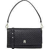 Tommy Hilfiger womens Monogram Shoulder Bag With Removable Crossbody Strap