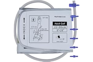 Maymocon XXXL Blood Pressure Cuff for Big Arms 12.6”-26” (32-66CM)-Compatible with Omron and Most Other Brands, Includes 6 Connectors