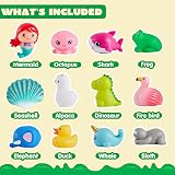 JOYIN 12 Pack Light-Up Bath Toys Mermaid Bath Set Kids Neon Floating Toys view 2