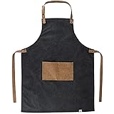 Foster & Rye Grilling Apron with Pocket, Canvas Apron for Men with Adjustable Strap, BBQ & Grill Accessories for Indoor & Out