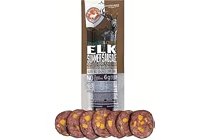 PEARSON RANCH SINCE 1959 PEARSON RANCH Elk Summer Sausage with Jalapeno Cheese - Game Meat Summer Sausage, Exotic Meat, Low-Carb, Gluten-Free, MSG-Free, No Added Nitrites 10 Ounces