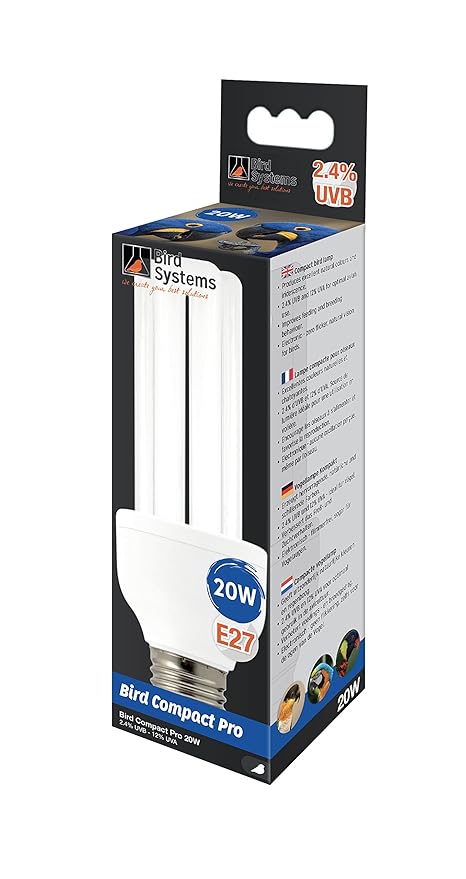 Aquarium Systems 317000 Bird Compact Lamp Pro - 2.4% UVB, 20 W