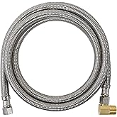Certified Appliance Accessories Dishwasher Hose with 90 Degree MIP Elbow, Water Supply Line, 5 Feet, PVC Core with Premium Br