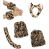 Soul Young Wolf Leopard Lion Cat Ears and Tail Set Halloween Costume Party Cosplay Animal Accessories
