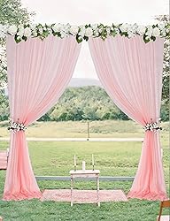 Mohoeey 20ft Blush Wedding Arch Draping