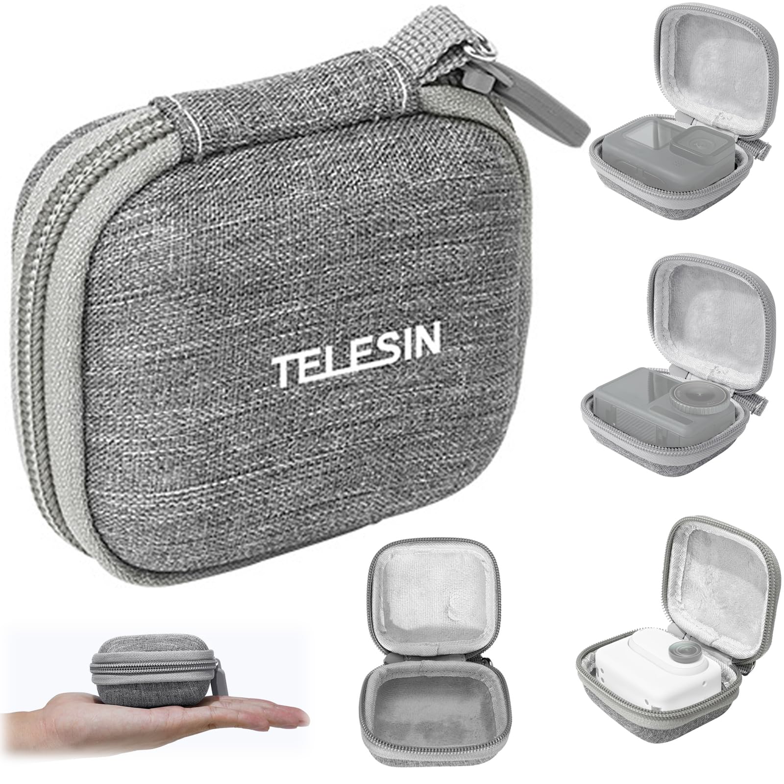 Honbobo Case Bag Mini Protection Bag Accessories for GoPro Hero 13 12 11 10/Insta360 GO 3S/Insta360 GO 3/DJI Osmo Action5/DJI Osmo Action 4/DJI Osmo Action 3 Carry Case