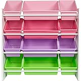 HoneyCanDo Kids Toy Storage Organizer With Bins, Pastel