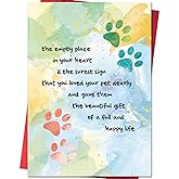 IDU Pet Sympathy Card for Dog Cat,Loss of Dog Cat Sympathy Gift,Pets Memorial Gifts,Pet Loss Sympathy Gift,Pets Bereavement Gifts with Heartfelt Healing Message Design
