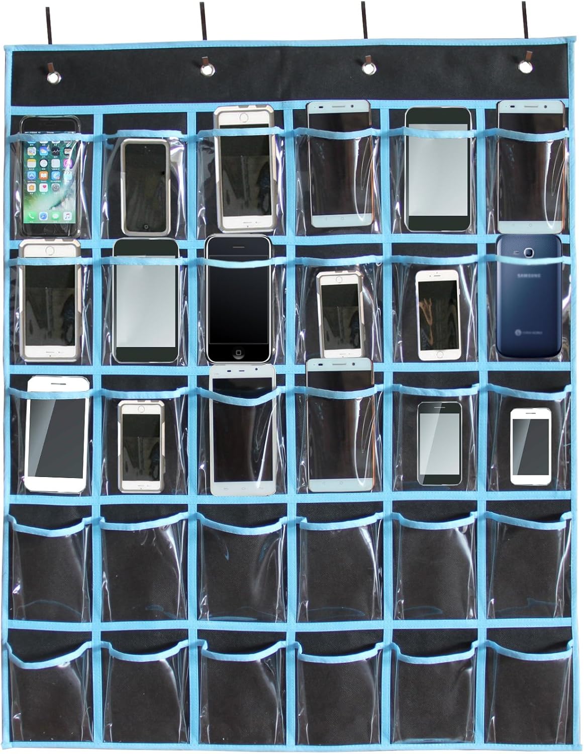 MISSLO Classroom Pocket Chart for Cell Phones Calculators, 30 Clear Pockets : Office Products