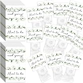 Humyoun 200 Pcs Wedding Mint Candy Favor Sticker, Mint to Be | Individually Wrapped Toppers, Greenery Vine Design, Thank You Tags for Guests, Easy Remove, Wedding Decor, Stick Party Favor