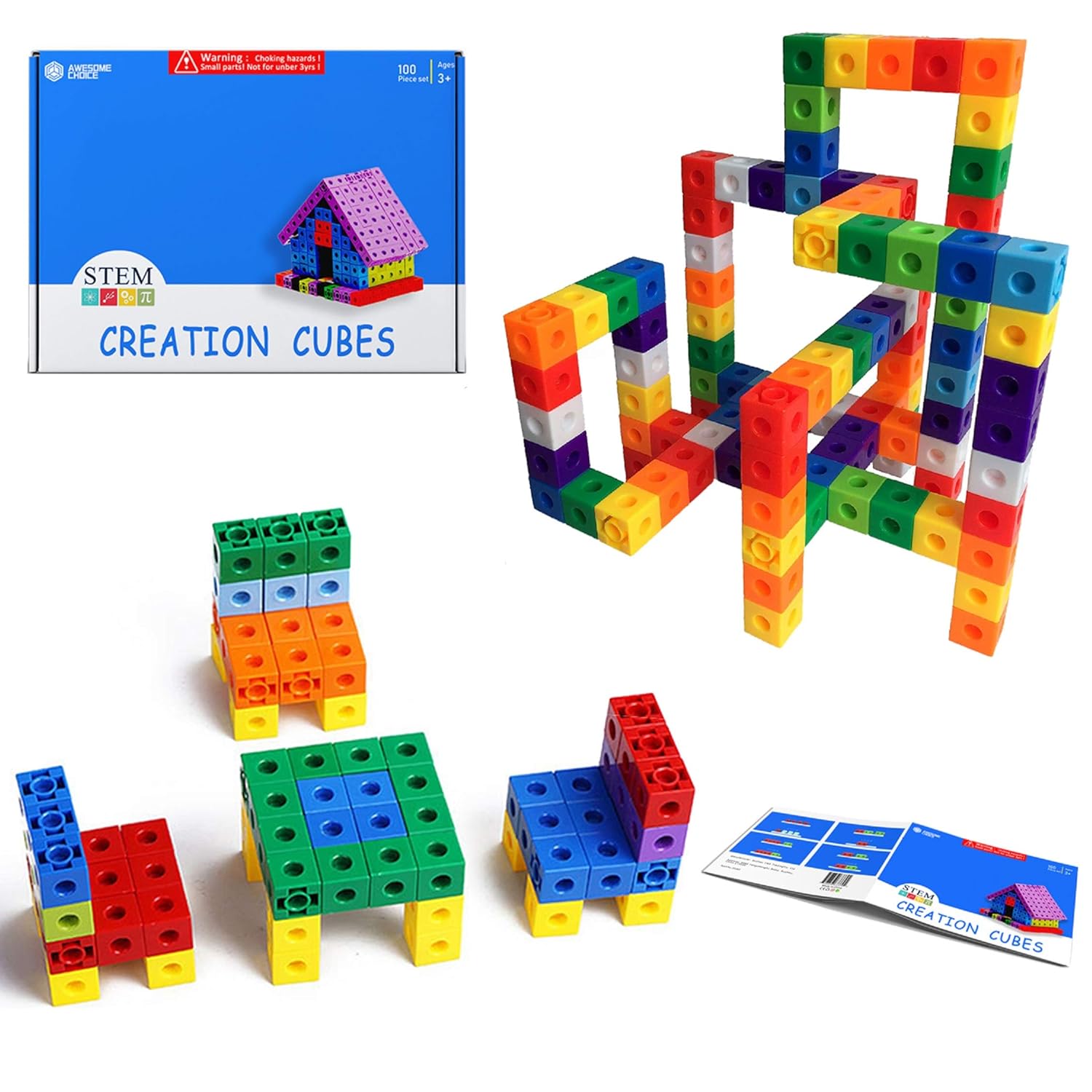 Buy AWESOME CHOICE Unlimited Creation Cubes 100 Piece Snap Cubes