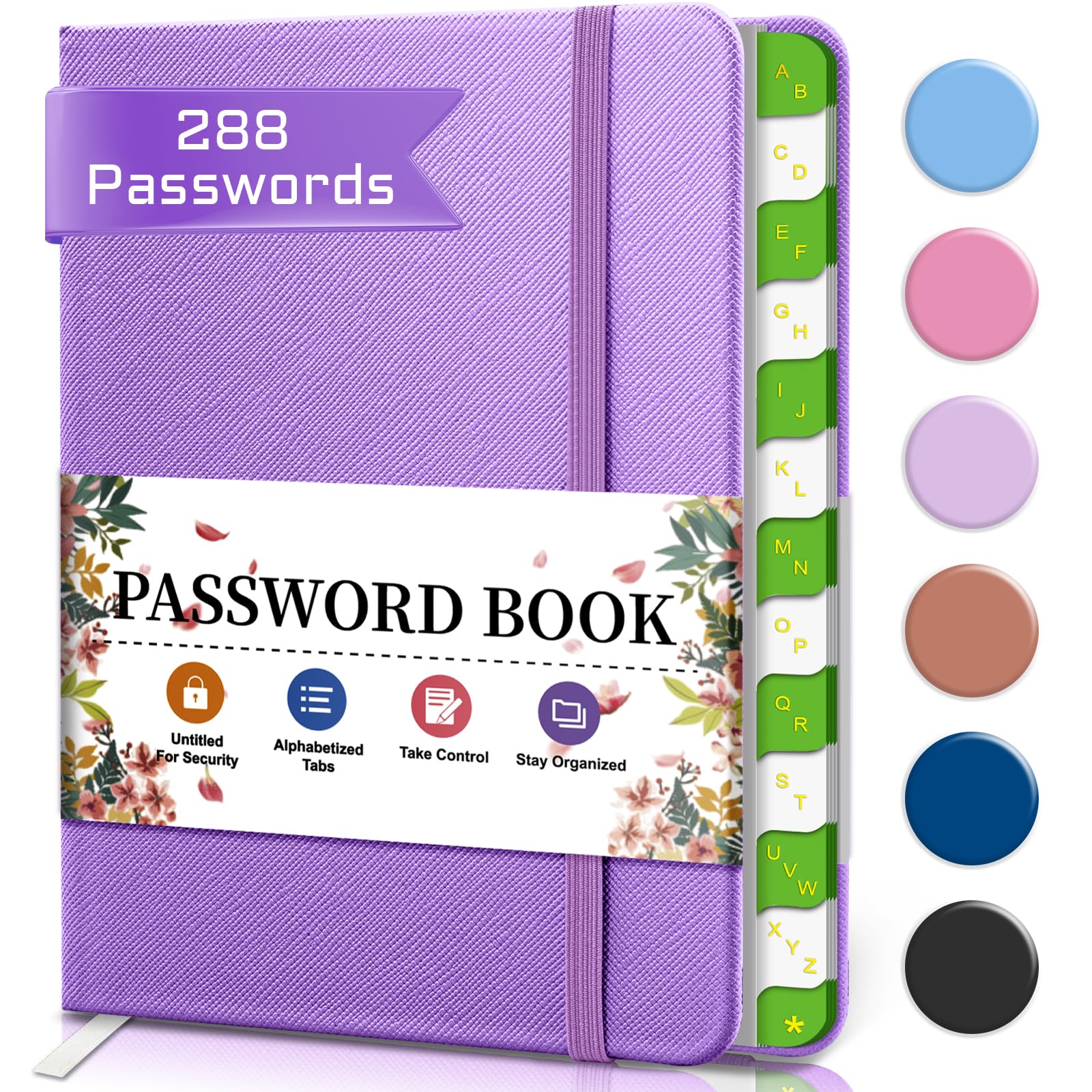 Password Keeper Journal Notebook for Computer & Website Logins Purple