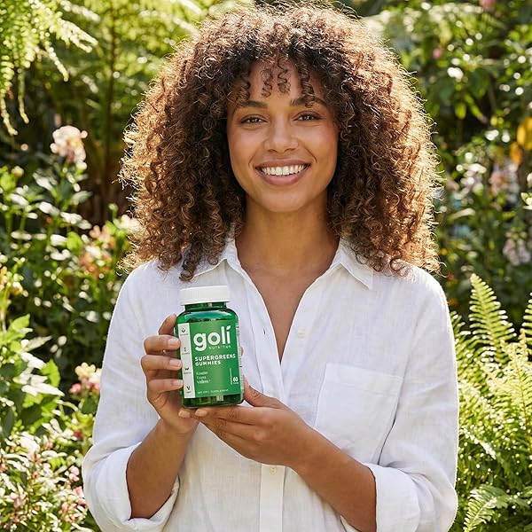GOLI SUPERGREENS VITAMIN GUMMY – 120 COUNT – ESSENTIAL VITAMINS AND MINERALS – PLANT-BASED, VEGAN, GLUTEN-FREE & GELATIN FREE – HEALTH FROM WITHIN, PACK OF 2
