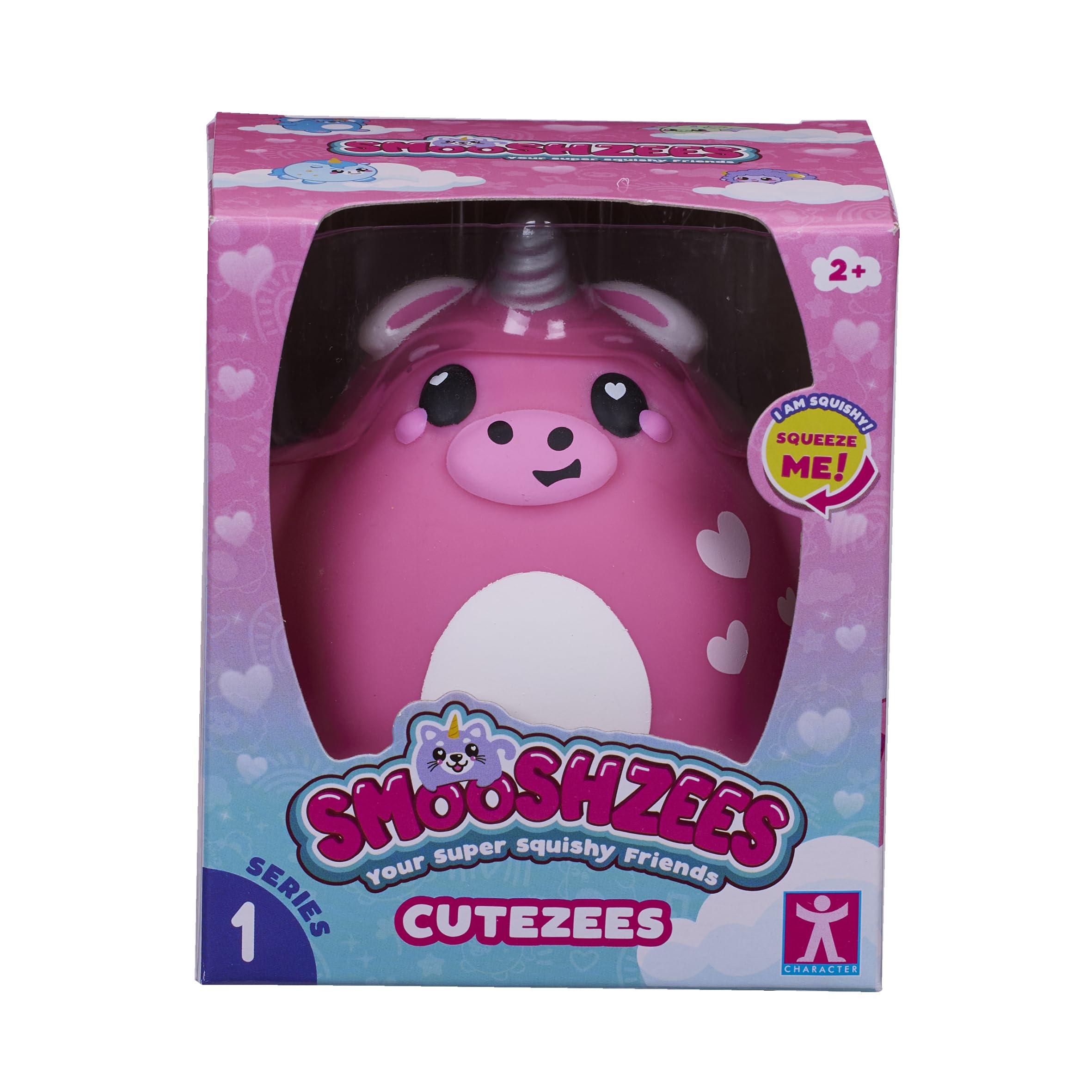 Smooshzees Cutezees Scarlet, Pink Unicow, Collectable Characters, Supersoft, Cuddly and Squishy!