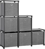 SONGMICS Ladder Storage Unit 6 Cubes with Boxes DIY Closet Organiser view 1