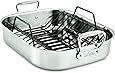 All-Clad Stainless Steel E752C264 Dishwasher Safe Large 13 x 16-Inch Roaster with Nonstick Rack Cookware, 25-lbs, Silver