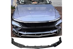NEESPOC Front Bumper Lip Splitter Spoiler Fit for Hyundai Elantra SE/SEL/Limited/Hybrid 2024 2025 2026 Gloss Black 3pcs Accessories Air Chin Body Kit