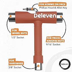 Deleven Skate Tool All-in-One Lightweight Portable