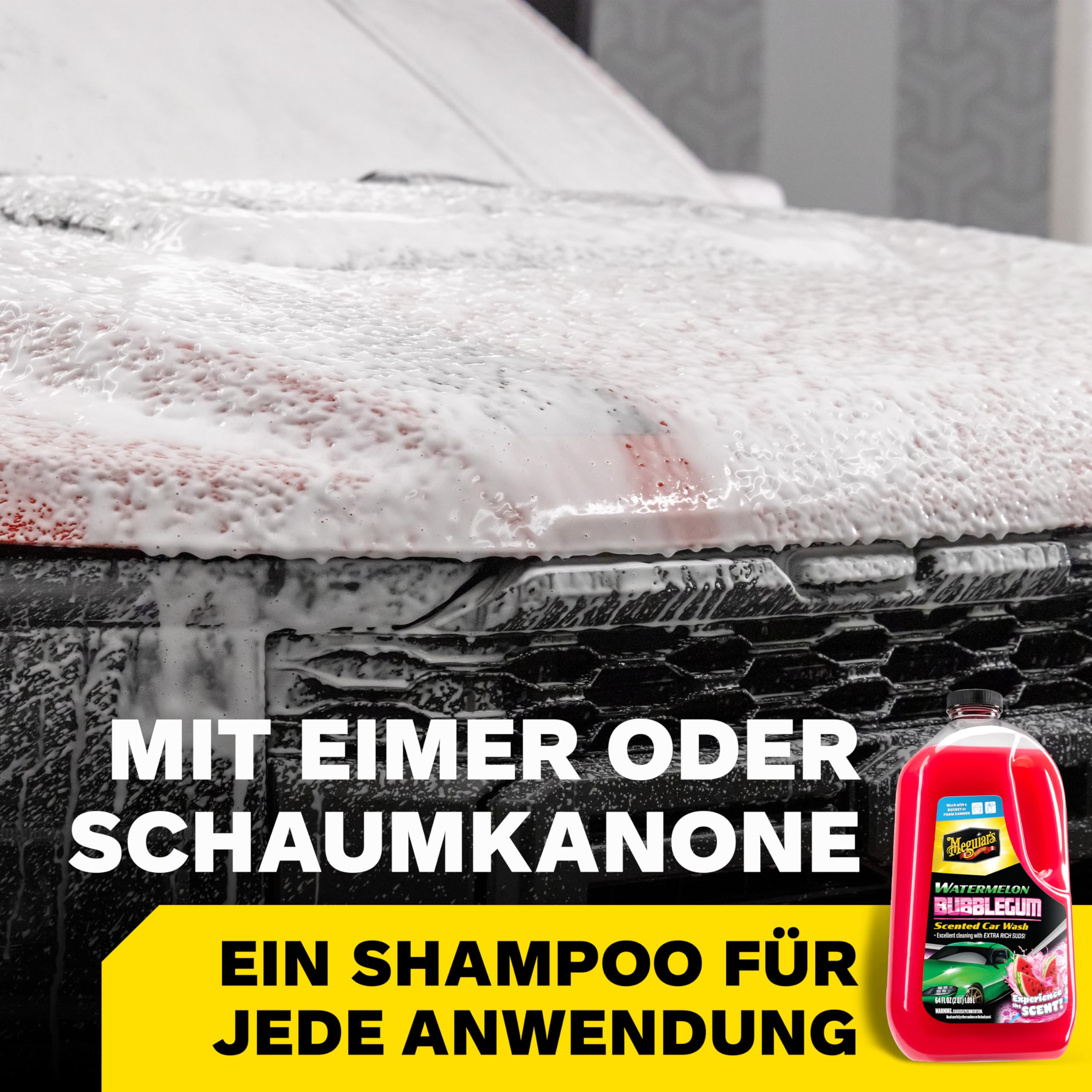 Meguiar's Watermelon Bubblegum Autoshampoo - Hervorragende Reinigungskraft, Angenehmer Duft, starke Schaumbildung, konzentrierte Formel, ideal für Schaumkanonen, 1890ml, G250464EU 3