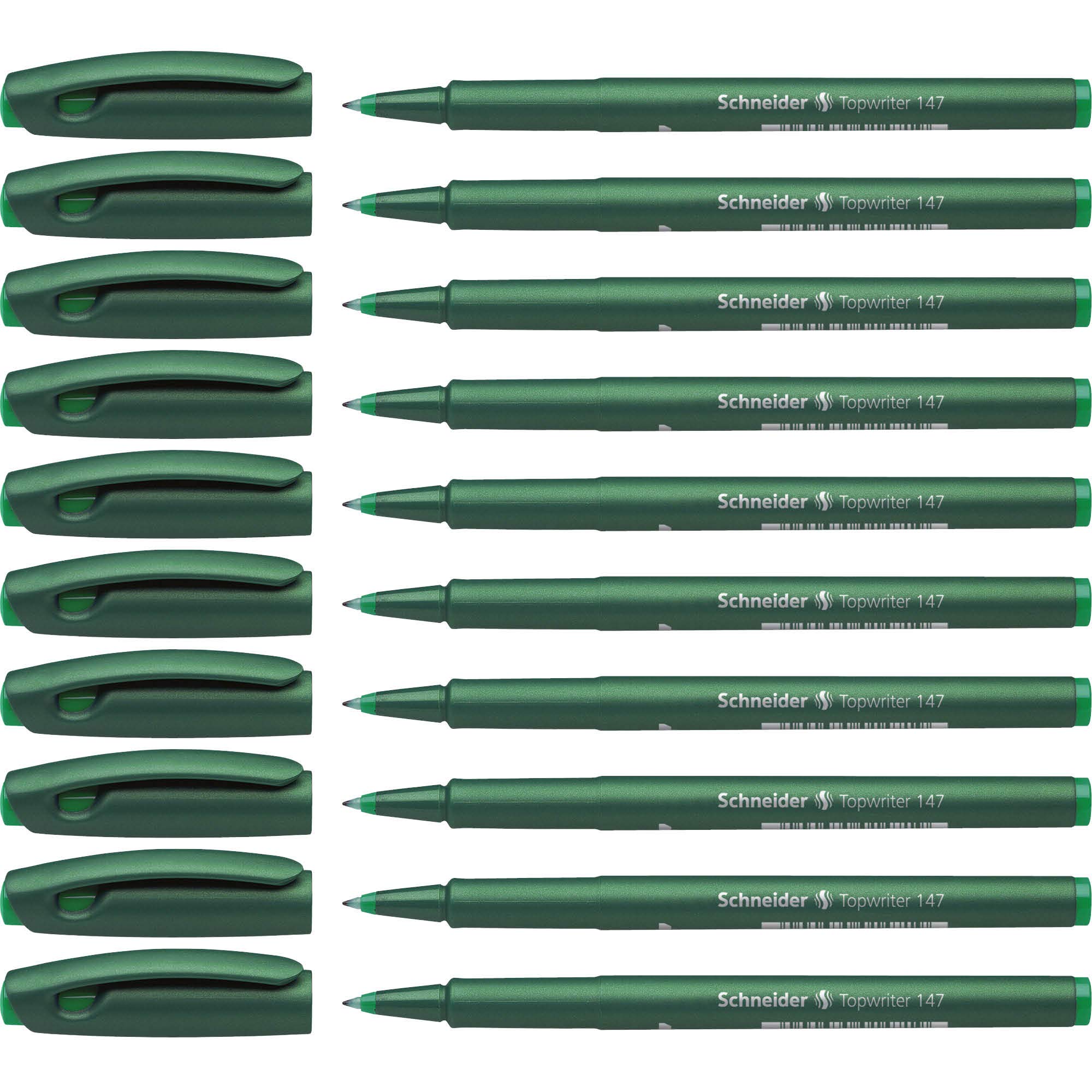 Schneider Schreibgeräte TOPWRITER 147 Pens 0.6 mm Pack of 10 Green