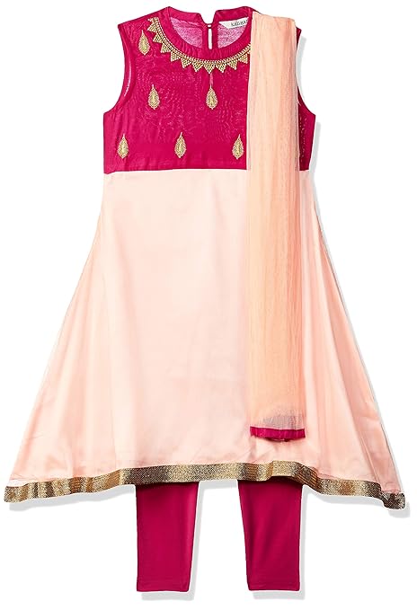 Girls' A-Line Regular Fit Salwar Suit Set (400017785714)