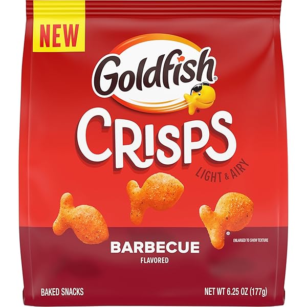 GOLDFISH CRISPS BARBECUE FLAVORED BAKED CHIP CRACKERS, 6.25 OZ BAG