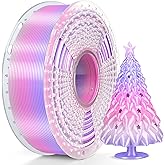 SUNLU Silk Rainbow PLA Filament, Multicolor Silk 3D Printer Filament 1.75mm +/- 0.02mm, Fast Color Change Each 8 Meters, 330 Meters, 1kg/2.2lbs, Silk Rainbow Filament(Lilac-Violet)