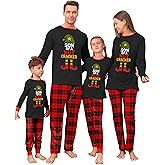 SUNNYBUY Christmas Pajamas Matching Sets, Holiday Family PJS Xmas Jammies for Couples