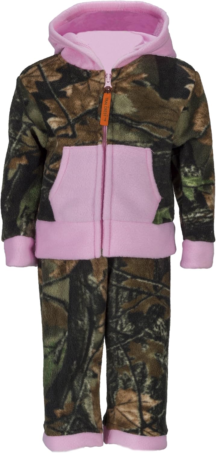 TrailCrest Infant - Toddler Camo Two Piece Fleece Jacket & Pants Set: Clothing