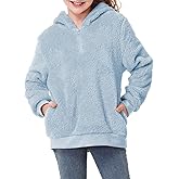 Century Star Girls Fuzzy Fleece Hoodies Sweatshirt Pullover Kids Teen Loose Outwear Coat Casual Fashion Fall Winter 6-16 Y