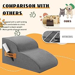 High Density Foam Dog Stairs Ramp for Beds