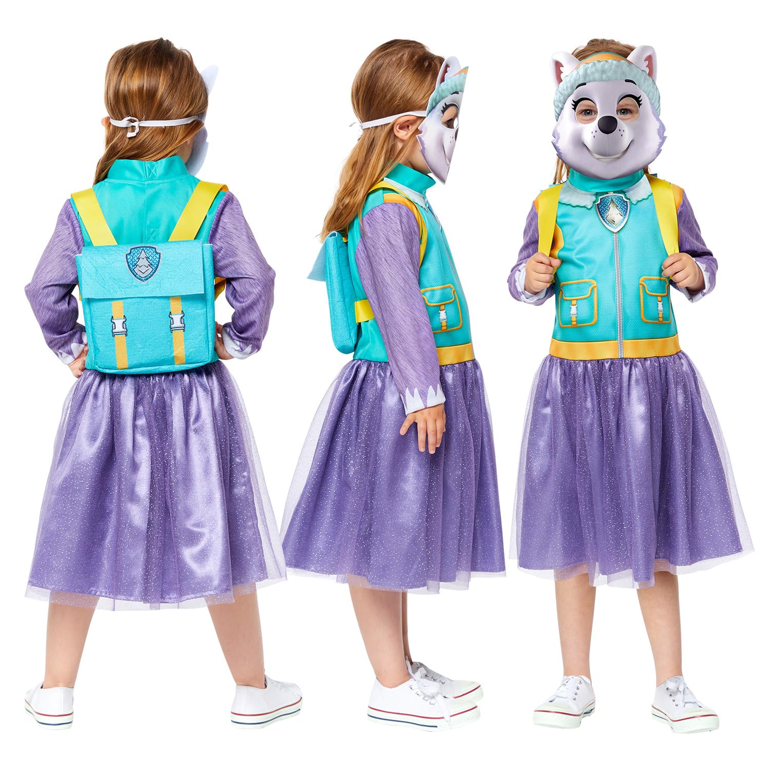 Amscan 9918663 - Girls Officially Licensed Paw Patrol Everest Kids Fancy Dress Costume Age: 3-4yrs