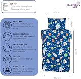 Bloomsbury Mill Cot Bed Duvet Cover Set 120x150cm Blue Outer Space view 2