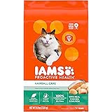 IAMS PROACTIVE HEALTH Hairball Care Dry Adult Cat Food Kibble, Chicken and Salmon