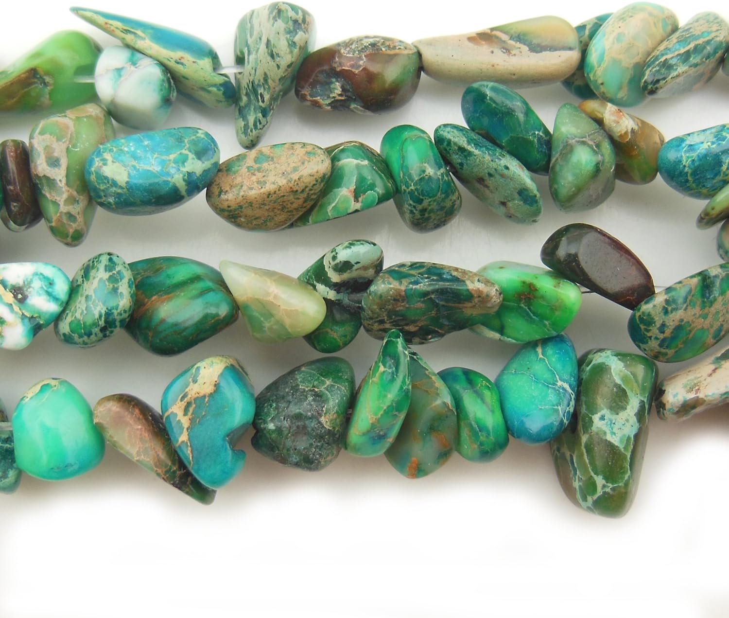COIRIS 15'' Strand 9-14MM Real Natural Imperial Jasper Chips Stone Loose BeadsS for Necklace Jewelry DIY Making Design (St-1068)