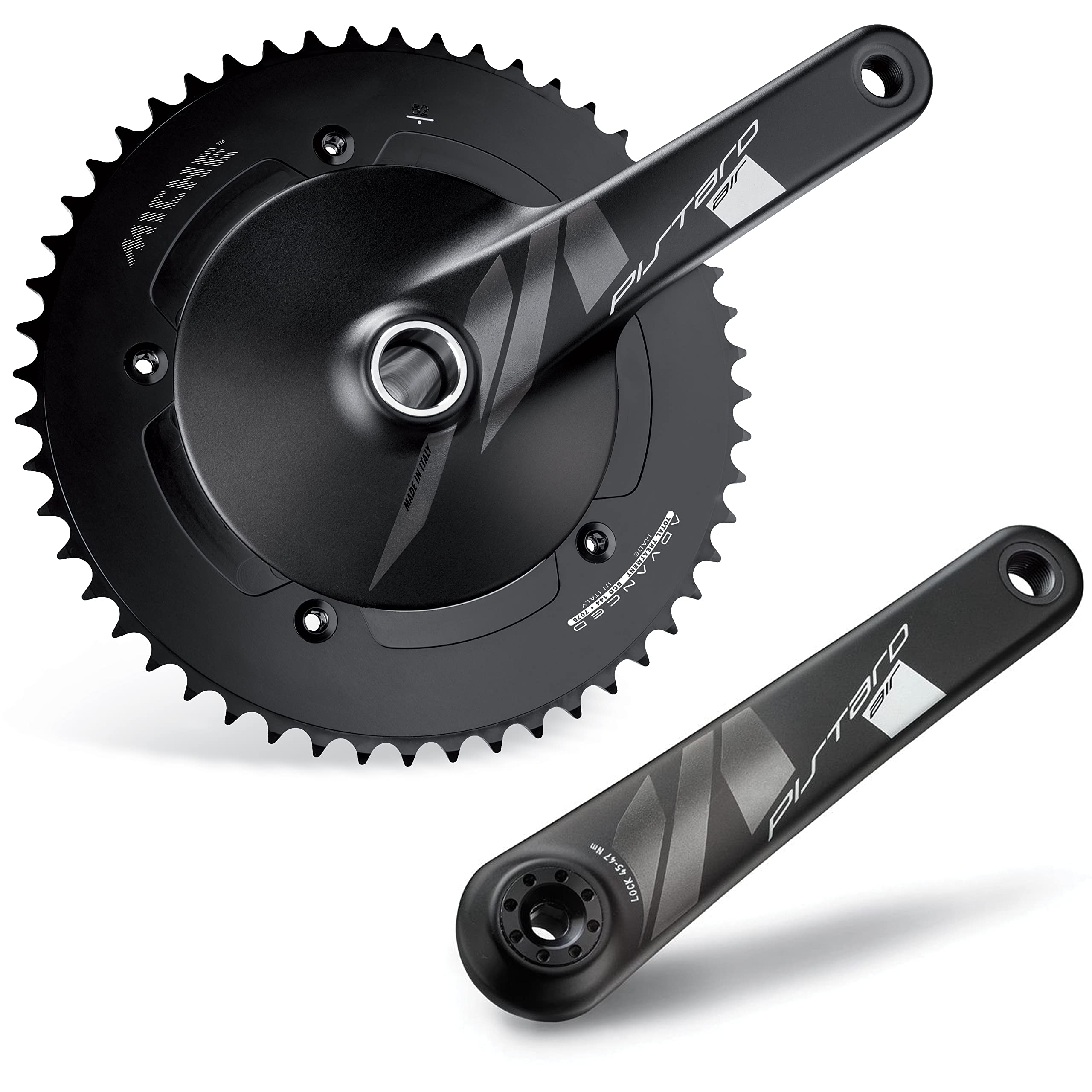 Miche Pistard Air Crankset, Black, 170mm / 48t