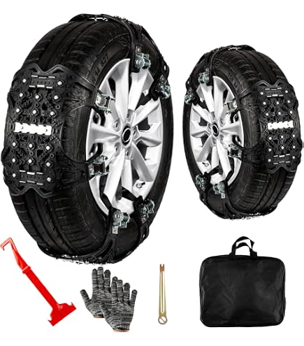 Lot De 2 Tapis De Traction D'urgence Pour Pneus - 55,9x17,8 Cm, Pliables, Pour Neige, Boue, Sable - 12