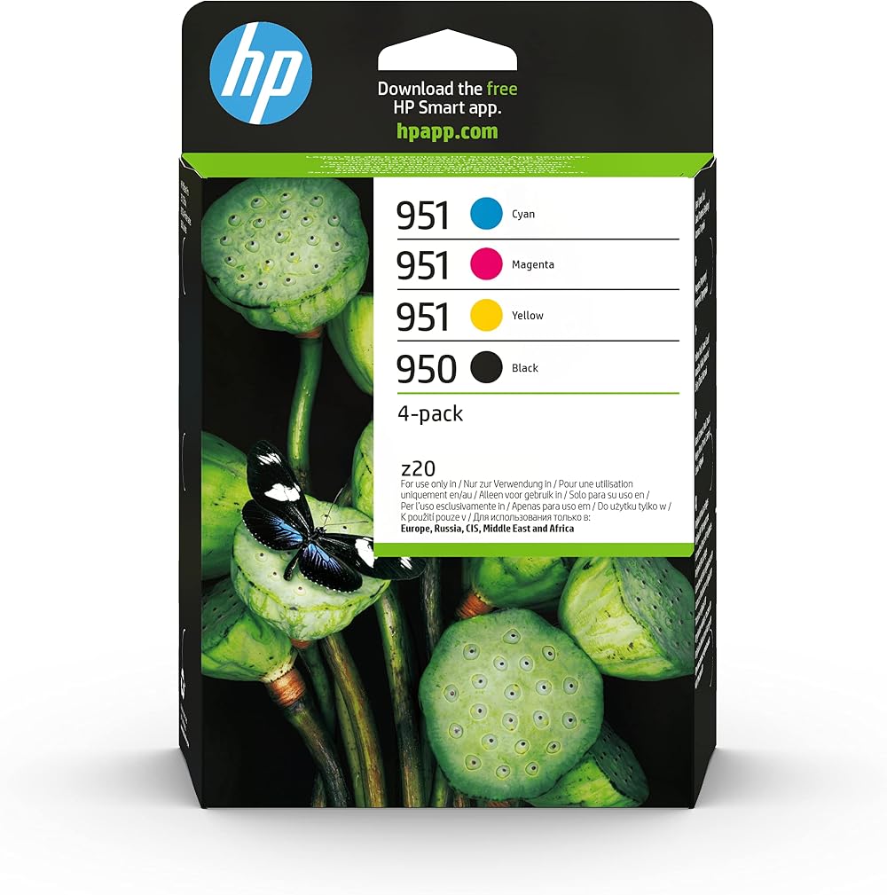 HP 950/951 Ink Cartridge Pack 4 Black Cyan Magenta Yellow Original