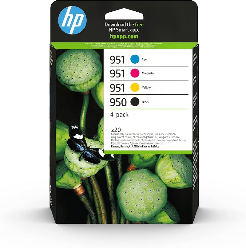 HP 950/951 Ink Cartridge Pack 4 Black Cyan Magenta Yellow Original