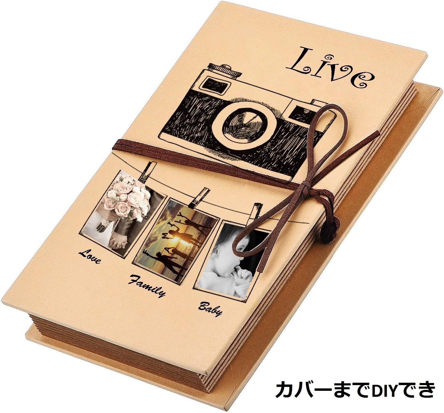 Amazon Toptommy 手作りアルバム アコーディオン式アルバム 折りたたみアルバム スクラップブッキング 手帳 カバーも中身もdiyできる 折り38ページ アルバム 通販