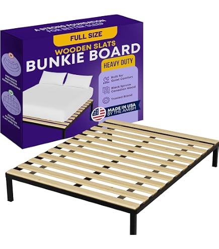 Greaton Vertical Wooden Bunkie Board / Bed Slats – 0.75-Inch Thick, King Size, Grey