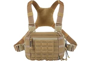 VOTAGOO GEAR Tactical Chest Pack EDC Chest Bag 2L Utility Molle Chest Rig Pouch with CCW Compartment Adjustable Strap Outdoor