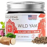 Four Elements Wild Yam Balancing Cream 2oz | Organic Yam Root for Women | 2023 Herb Symposium Award Winner | Black Cohosh, Red Clover Blend Vitex, Shea Butter &amp; Beeswax | USA Made | All Skin Types