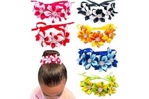 Pai Sence 6pcs/Pack Ballet Bun Wrap Flowers for Girls Ballerina Bun Wreath Headpiece Women Dancer Ladies Hair Accessories for Competitions Wedding Birthday Party Gift…