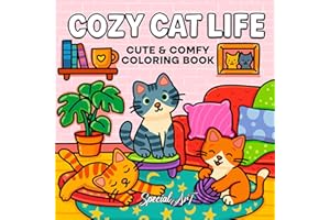 Cozy Cat Life: A Cute and Relaxing Coloring Book of Feline Fun and Cozy Moments