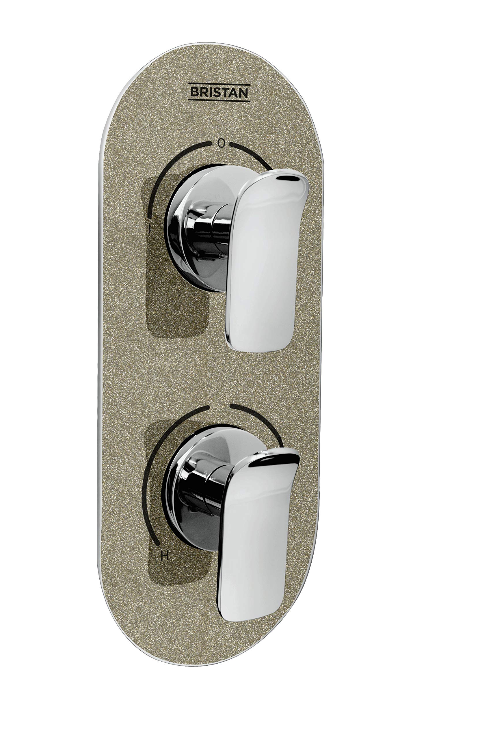 Bristan MALP SHCDIV CS Metallix Alp Concealed Dual Control Valve and Diverter Champagne Shimmer, Chrome/Champagne
