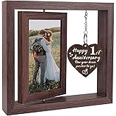Boiveco 1 Year Anniversary Picture Frame Gifts for Men Women, 1st Anniversary Frame Gift for Her Him Boyfriend Girlfriend, Couples Anniversary Wedding Gifts for Wife Husband