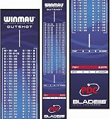 WINMAU Outshot Dart Mat with Throw Line for Soft Tip and Steel Tip