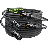 AA AUDIO ACCESSORY XLR Cables 10ft, Neutrik REAN Connectors, Dual Shielded | 2-Pack Mic Cable, Gold-Pins, 21AWG 99.99% OFC, Kevlar-Reinforced Heavy Duty Nylon Braided Noiseless Balanced Microphone Cable