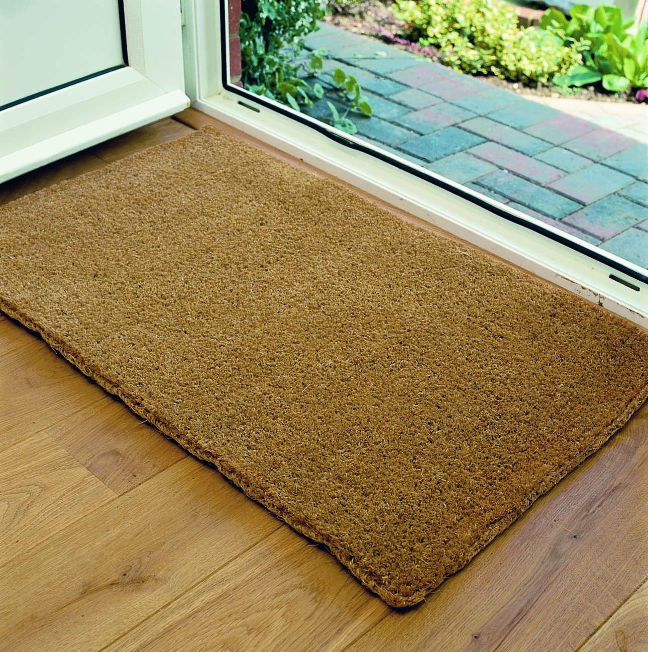 Dandy by William Armes, Kersey Hand Woven Natural Coir Doormat with Jute Mat, Brown, 75 x 45